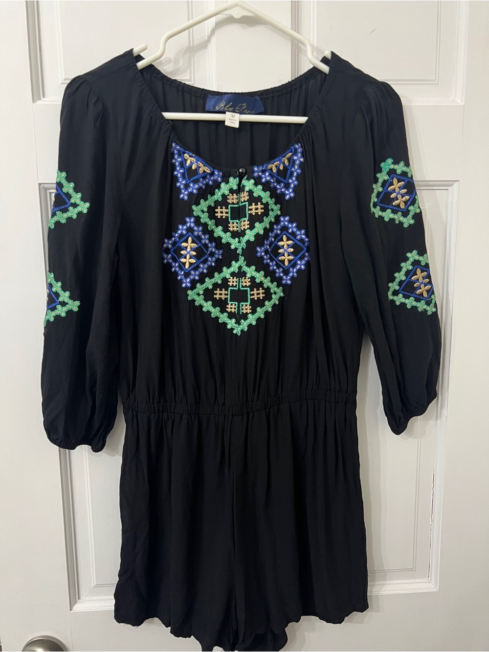 Blue Roses Romper